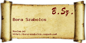 Bora Szabolcs névjegykártya