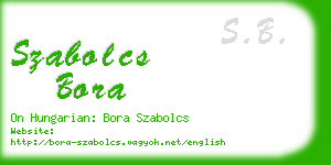 szabolcs bora business card